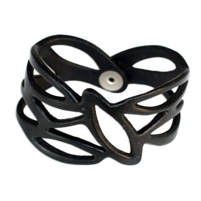 Indonesian Leather Wristband Bracelet