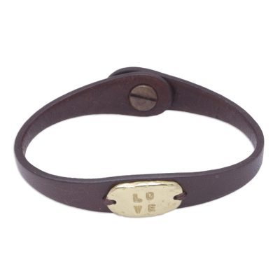 Handmade Leather Wristband Bracelet