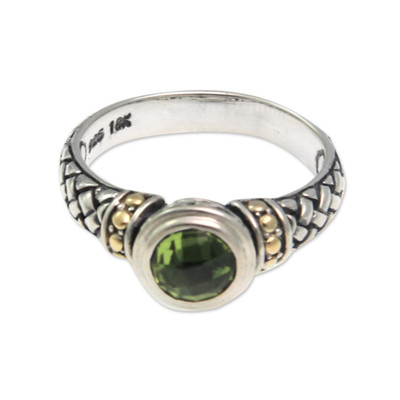 Sterling Silver and Peridot Ring