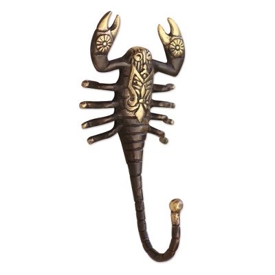 Hand Made Bronze Scorpion Wall Hook