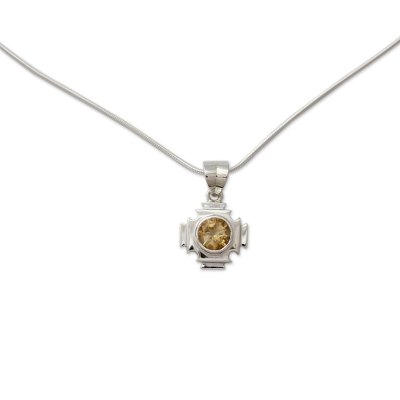 Citrine pendant necklace