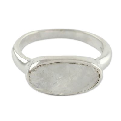 Sterling Silver Rainbow Moonstone Ring