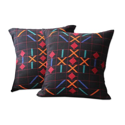 Hand Crafted Cotton Cushion Covers (Pair)