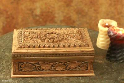 Hand Carved Wood Box
