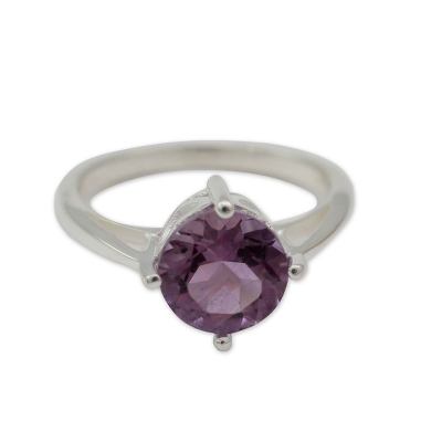 Hand Made Amethyst Solitaire Ring