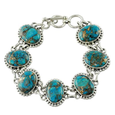 Sterling silver link bracelet