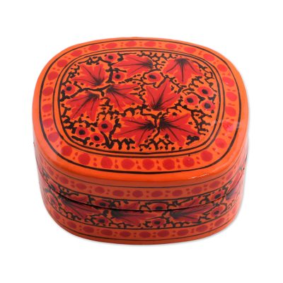 Hand Painted Papier Mache Decorative Box from India