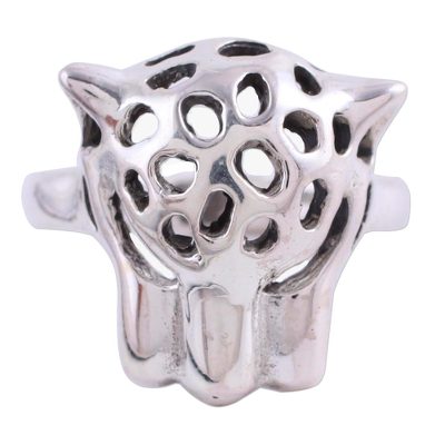 Sterling Silver Jaguar Cocktail Ring from India