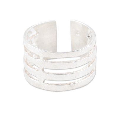Polished Sterling Silver Wrap Toe Ring Crafted in India