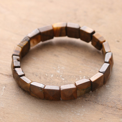 Bohemian Stretch Bracelet with Tiger