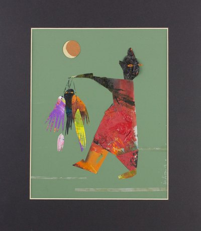 Collage Fine Art Fishing Scene