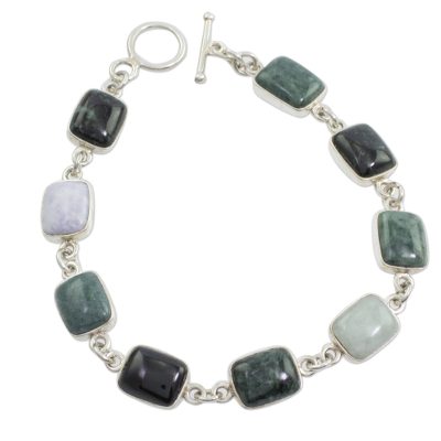 Jade link bracelet