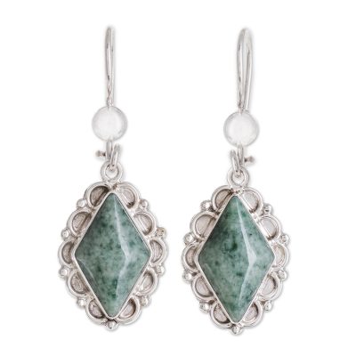 Fair Trade Guatemalan Light Green Jade Earrings