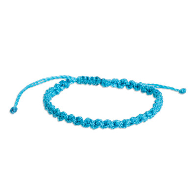 Handcrafted Unisex Turquoise Macrame Bracelet