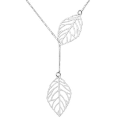 Sterling Silver Pendant Necklace Leaves from Peru