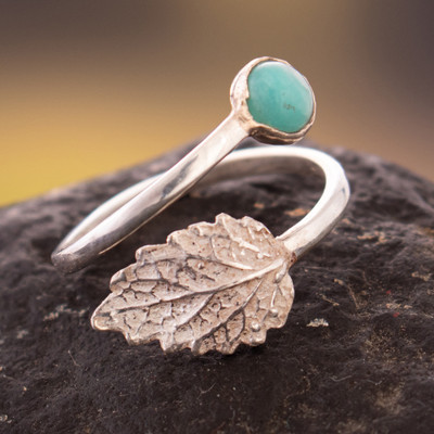 Sylvan-Inspired Natural Amazonite Wrap Ring Made in Peru