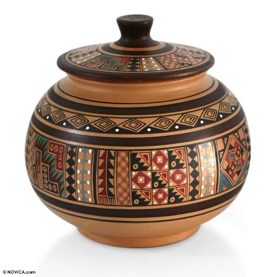 Fair Trade Cuzco Ceramic Decorative Jar