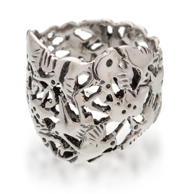 Hand Made Taxco Fine Silver Bird Ring