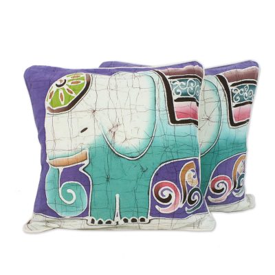 Handcrafted Batik Cotton Cushion Covers (Pair)