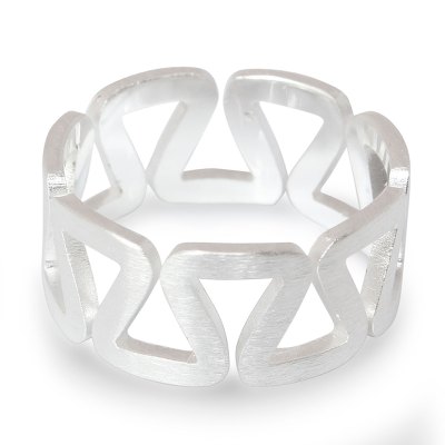Artisan Crafted Modern Sterling Silver Band Ring