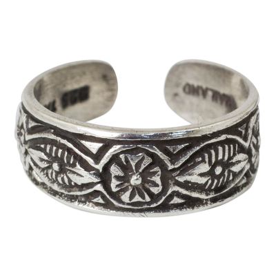 Floral Sterling Silver Toe Ring