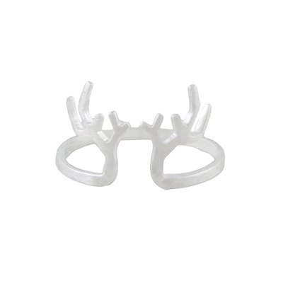 Satin Finish Sterling Silver Antler Ring from Thailand