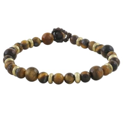 Hand Crafted Bead Bracelet of Tiger