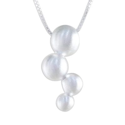 Bubbly Sterling Silver Pendant Necklace from Thailand