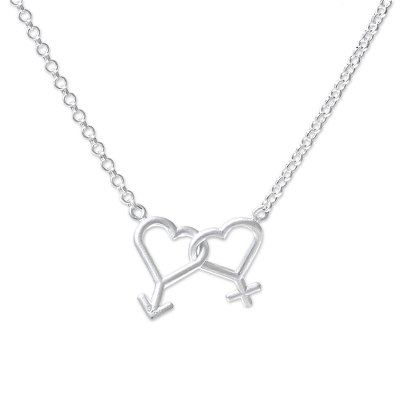 Sterling Silver Gender Pendant Necklace from Thailand