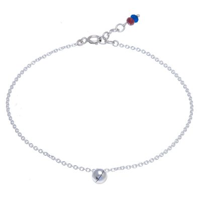Ringing Bell Sterling Silver and Quartz Anklet from Thailand