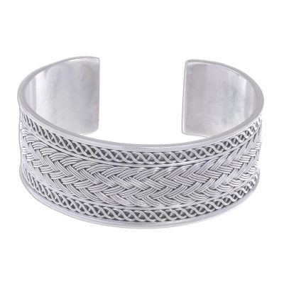 Hill Tribe Sterling Silver Cuff Bracelet
