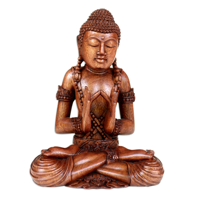 Suar Wood Buddha Sculpture