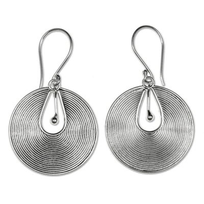 Novica Balinese Sterling Silver Dangle Earrings