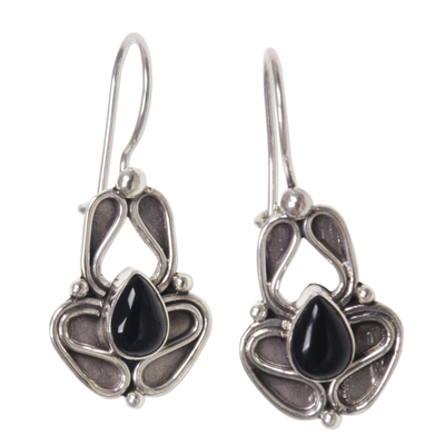 Onyx dangle earrings
