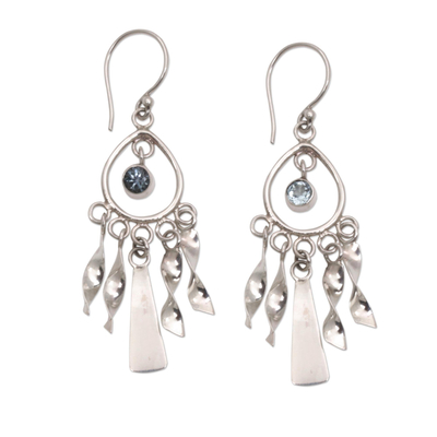 Topaz chandelier earrings