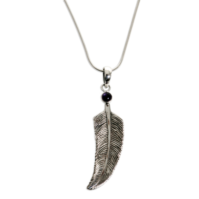 Sterling Silver and Amethyst Pendant Necklace