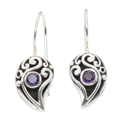 Amethyst drop earrings