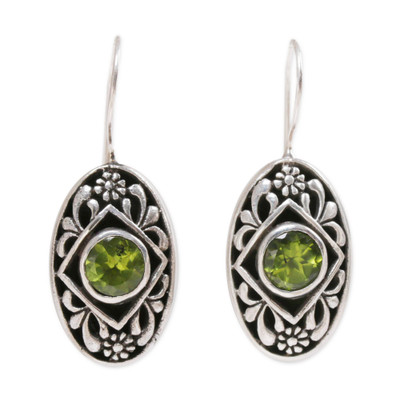 Peridot drop earrings