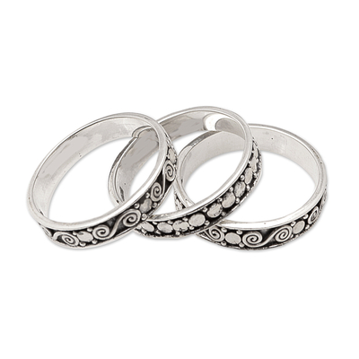 Novica Handmade Sterling Silver Stacking Rings