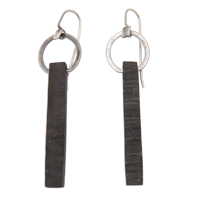 Ebony drop earrings