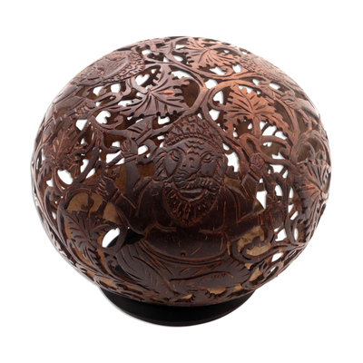 Artisan Crafted Hinduism Coconut Shell Sculpture