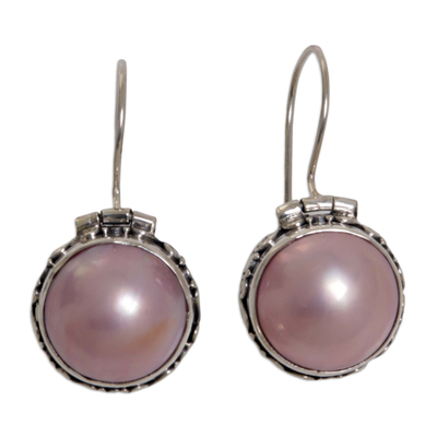 Hand Crafted Pearl and Sterling Silver Drop Earrings