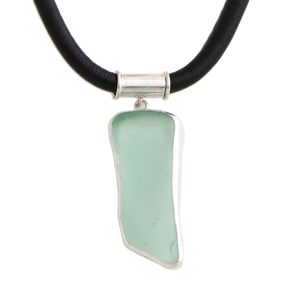 Sterling Silver and Sea Glass Pendant Necklace