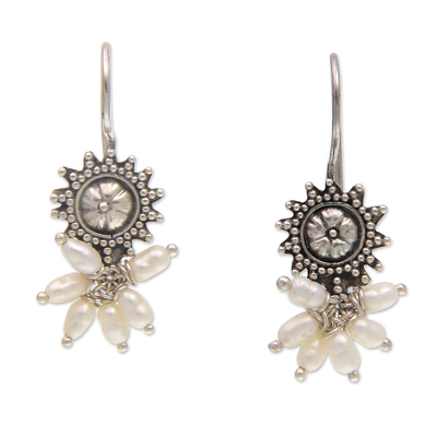 Artisan Crafted Sterling Silver and Pearl Earrings