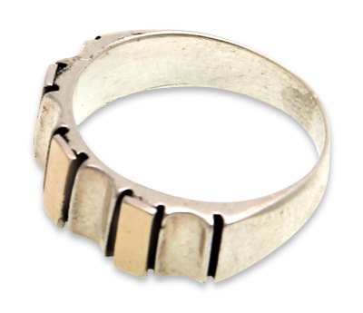 Handcrafted Gold Accent Band Ring