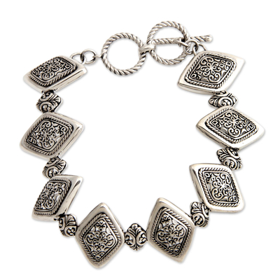 Artisan Jewelry Sterling Silver Link Bracelet