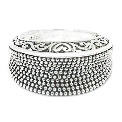 Artisan Crafted Silver Dome Ring