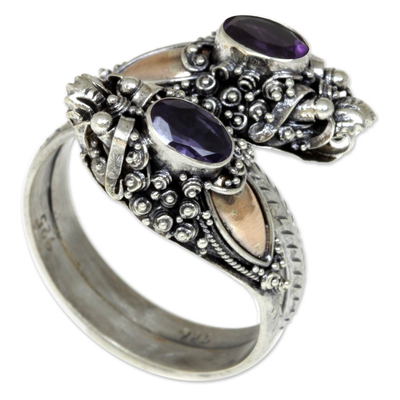 Gold Accent Amethyst Dragon Ring