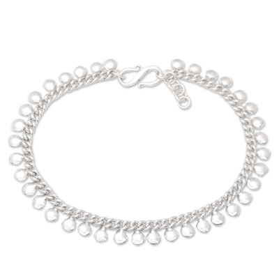 Balinese Sterling Silver 925 Anklet with Round Charms