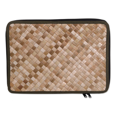 Natural Fiber and Cotton 15 Inch Laptop Sleeve from Bali